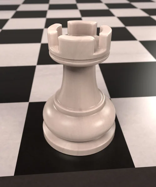 3D renderização do jogo de tabuleiro de xadrez — Fotografia de Stock