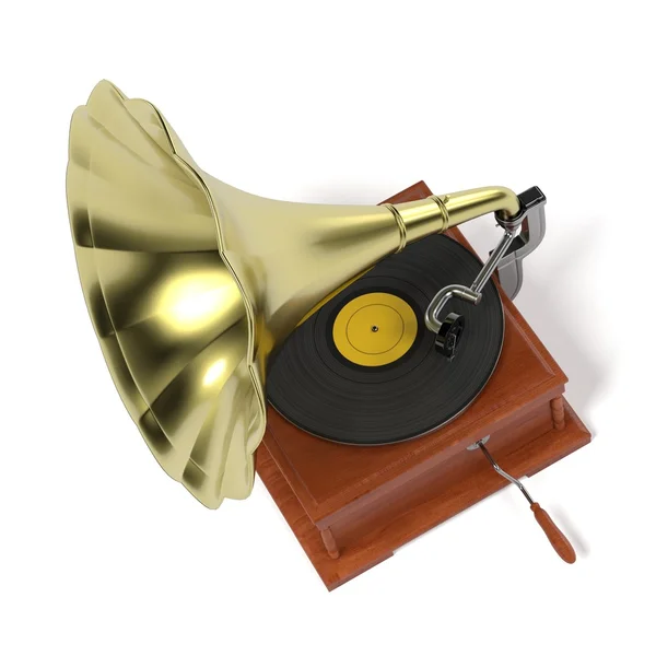 3D gör av vintage grammofon — Stockfoto