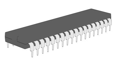 2B çizgi film illustraion bilgisayar Chip