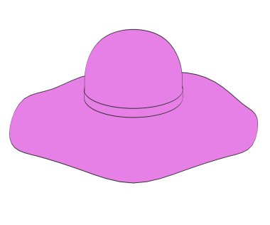 şapka 2D karikatür çizimi