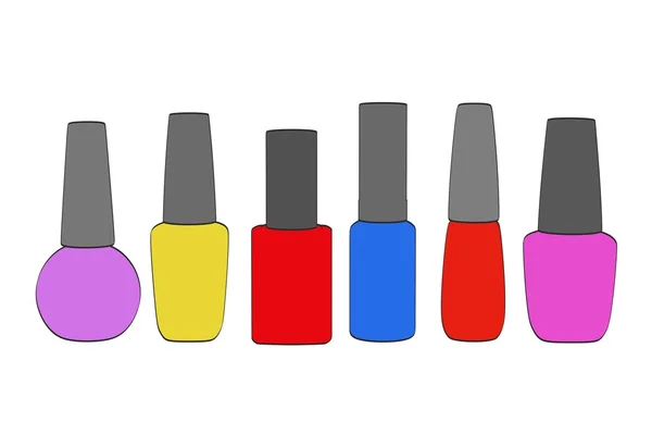 Illustration 2d dessin animé de vernis à ongles — Photo