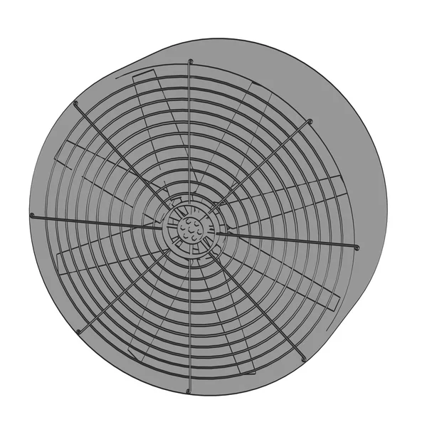 2d мультфильм иллюстрация большого вентилятора — стоковое фото