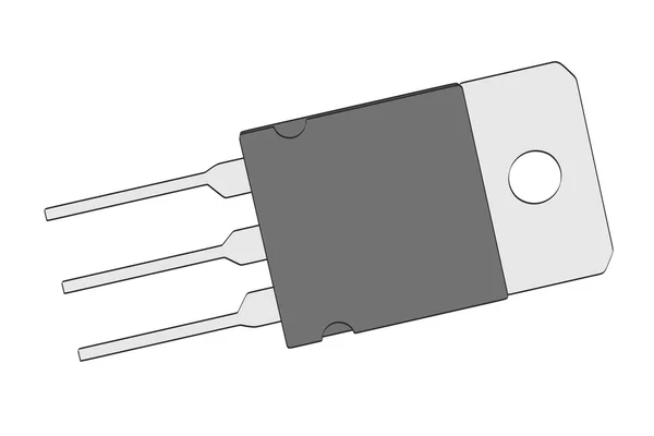 2d ilustración de dibujos animados del transistor — Foto de Stock