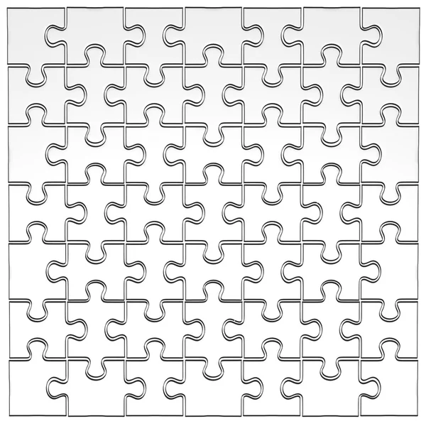 2D ilustracja kreskówka puzzle — Zdjęcie stockowe