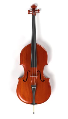 3D render bas - müzik aleti