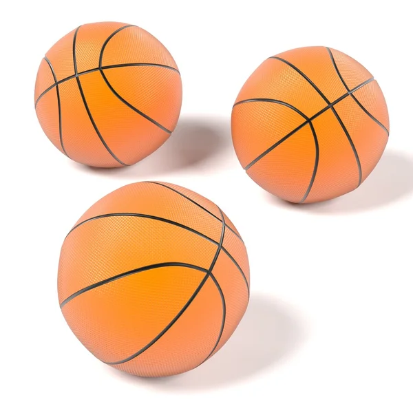 Rendu 3d de basket-ball orange — Photo