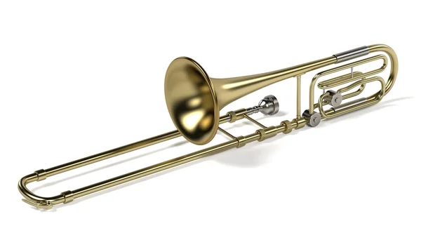 3D візуалізація басового тромбона — стокове фото