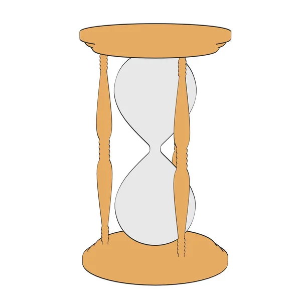 2D cartoon illustration av timglas — Stockfoto