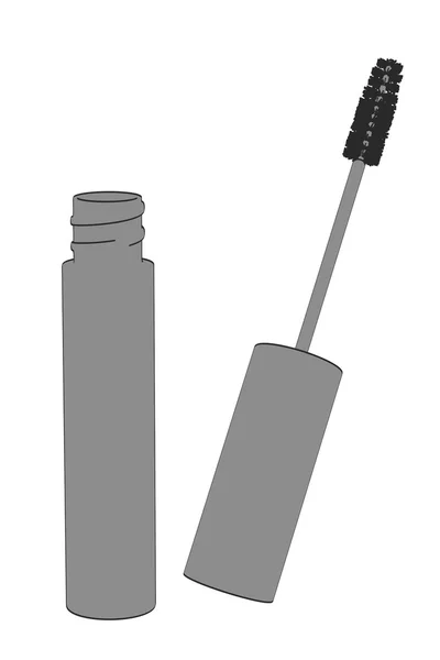 2d cartoon illustration of mascara — Stock Photo, Image