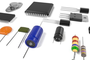 bilgisayar parçaları 3D render