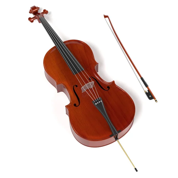 3D-rendering van cello muziekinstrument — Stockfoto