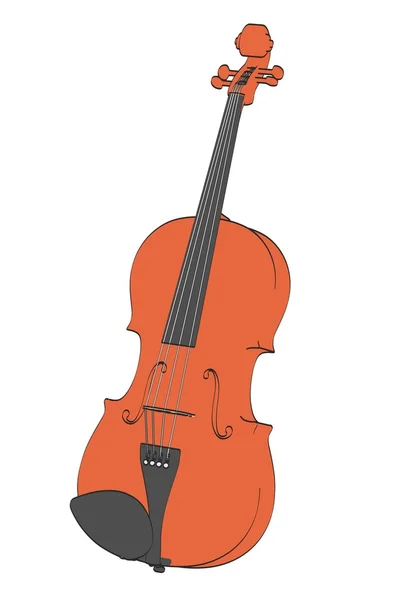 Illustrazione 2d cartone animato di violino — Foto Stock