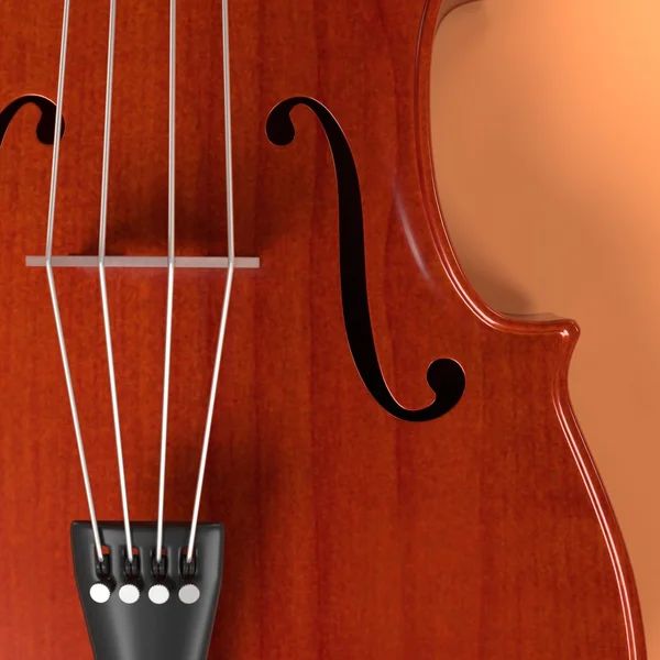 Rendering 3d instrumen musik cello — Stok Foto