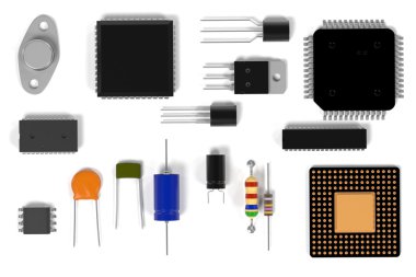 bilgisayar parçaları 3D render