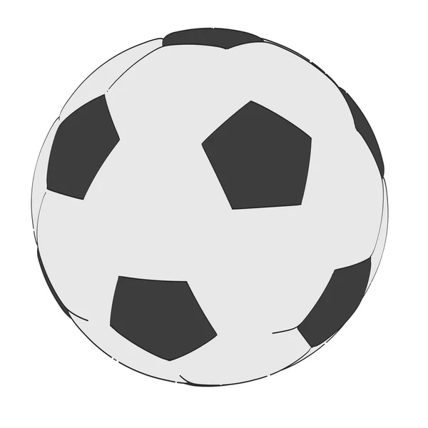 2d cartoon illustration of soccer ball — Stock Photo, Image