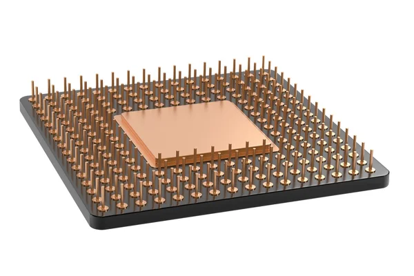 Renderowania 3D komputer chip — Zdjęcie stockowe