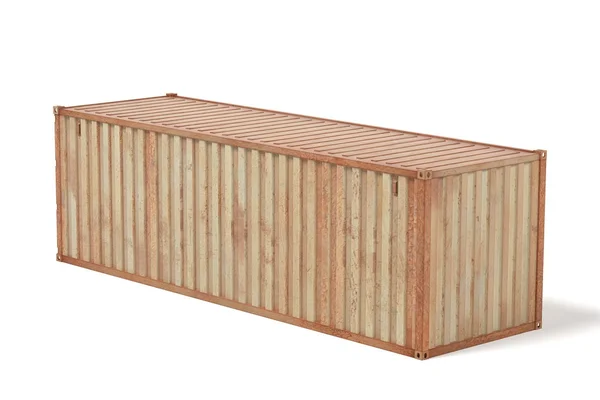 Rendering 3d di container da carico arrugginito — Foto Stock