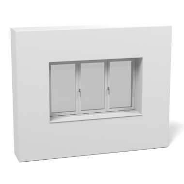 modern penceresinin 3D render