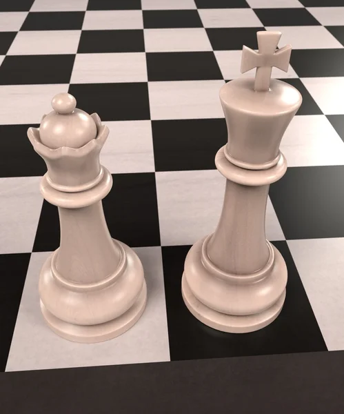 3d representación de tablero de ajedrez juego — Foto de Stock