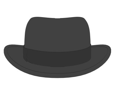 şapka 2D karikatür çizimi