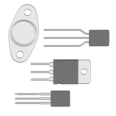 transistör 2D karikatür çizimi