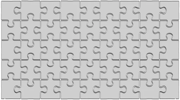 2d cartoon illustration of puzzle — Stock Photo, Image