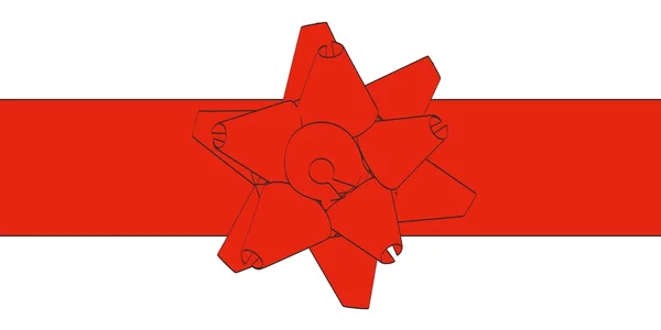 2d cartoon illustration of ribbon — Stock Photo, Image