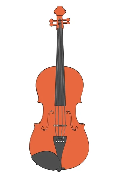 Illustrazione 2d cartone animato di violino — Foto Stock