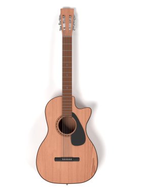akustik gitar 3D render