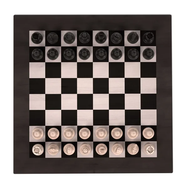 3D-Darstellung von Schachbrett Spiel — Stockfoto