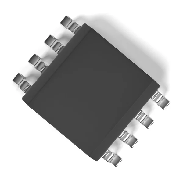 3D renderização de chip de computador — Fotografia de Stock
