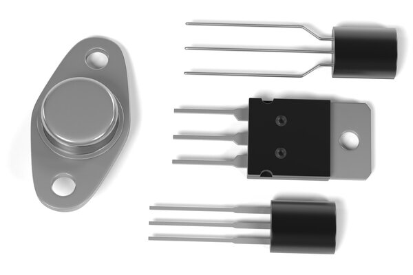 3d rendering of transistors set