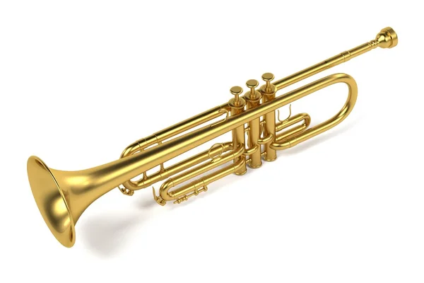 Трехмерное исполнение джазовой трубы — стоковое фото