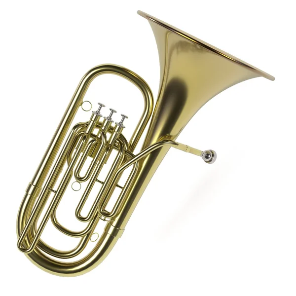 3D-Darstellung von Tuba-Musikinstrumenten — Stockfoto