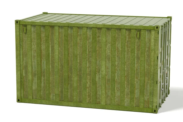 Rendering 3d di container da carico arrugginito — Foto Stock