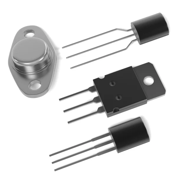 3d representación de transistores conjunto — Foto de Stock
