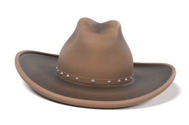 kovboy şapkası 3D render