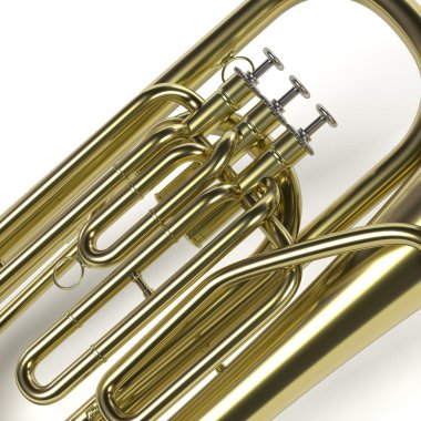 tuba müzik aleti 3D render