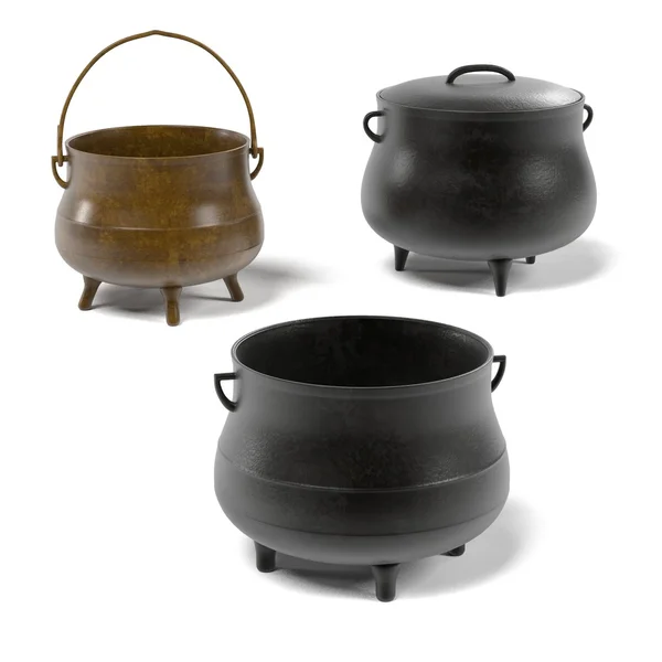 3d renderings of alchemy pots — Stock Photo, Image