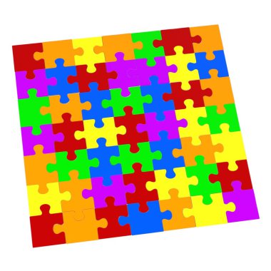 puzzle parçaları 3D render