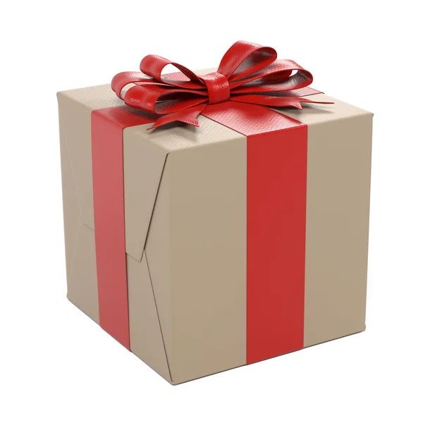 3d renderings of gift with ribbon — Stock Photo, Image