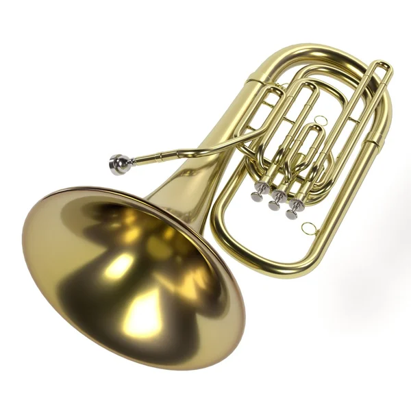 Rendering instrument muzyczny tuba — Zdjęcie stockowe