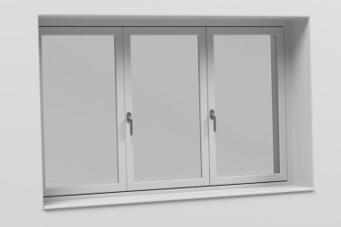 modern penceresinin 3D render