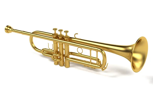 3D-rendering av jazz trumpet — Stockfoto