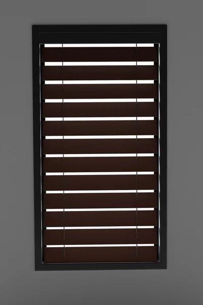 Rendering of window with blinds — Stock Photo, Image