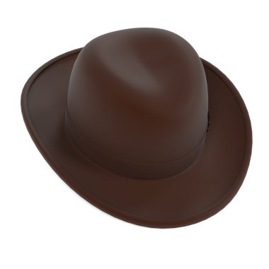 homburg şapka 3D render