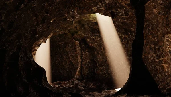 Realistic Render Cave — Stock Photo, Image