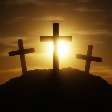 Golgotha Dağı 'nın 3 boyutlu gerçekçi canlandırması