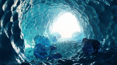 Donmuş Mağara 'nın Gerçekçi 3D Çizimi 