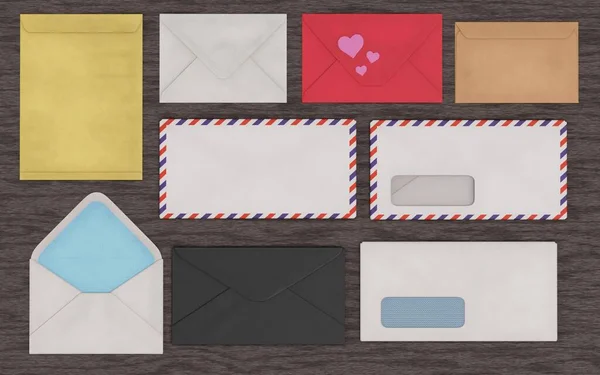 Envelopes 렌더링 — 스톡 사진